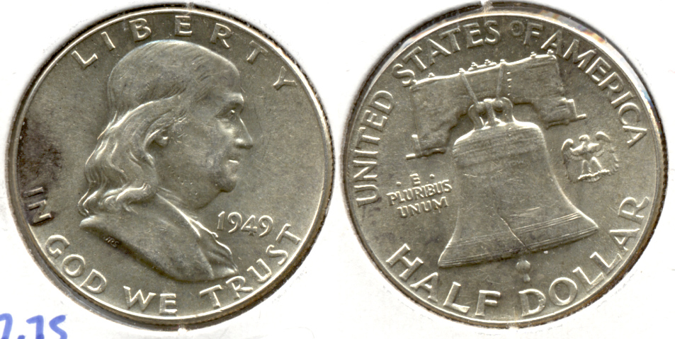 1949 Franklin Half Dollar AU-50 h