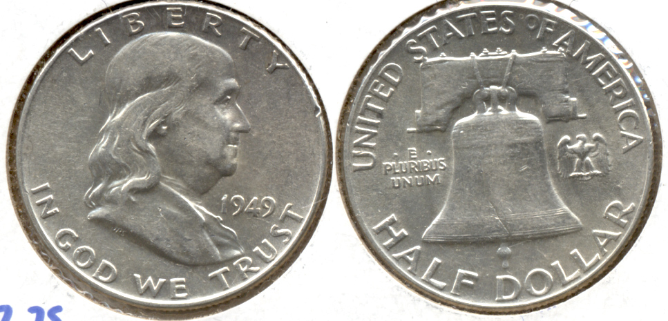 1949 Franklin Half Dollar AU-50 j