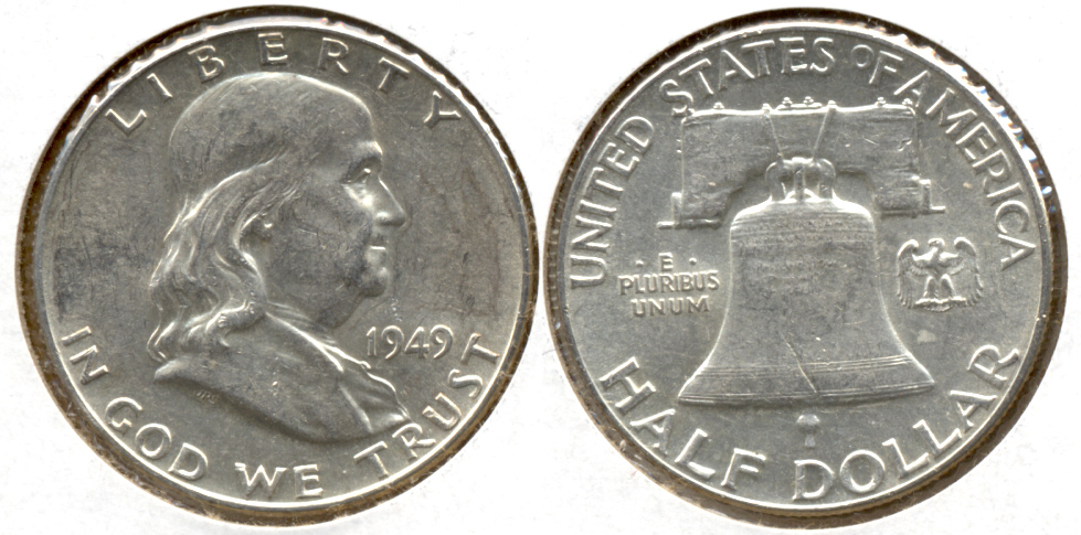 1949 Franklin Half Dollar AU-50 r