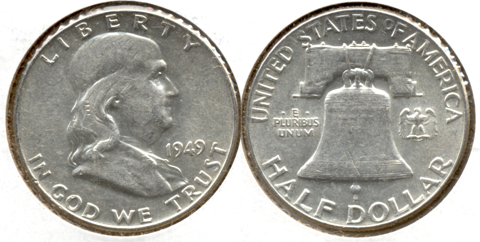 1949 Franklin Half Dollar AU-50 t