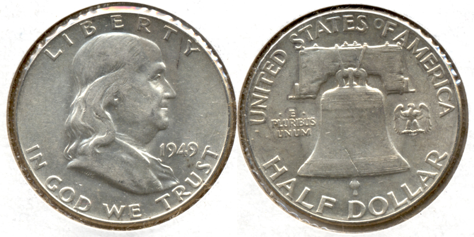 1949 Franklin Half Dollar AU-50 u