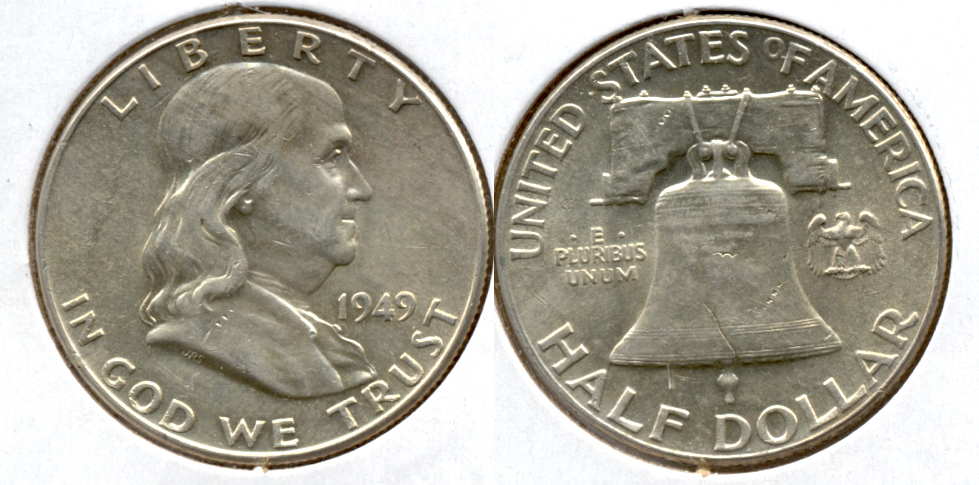 1949 Franklin Half Dollar AU-50 x