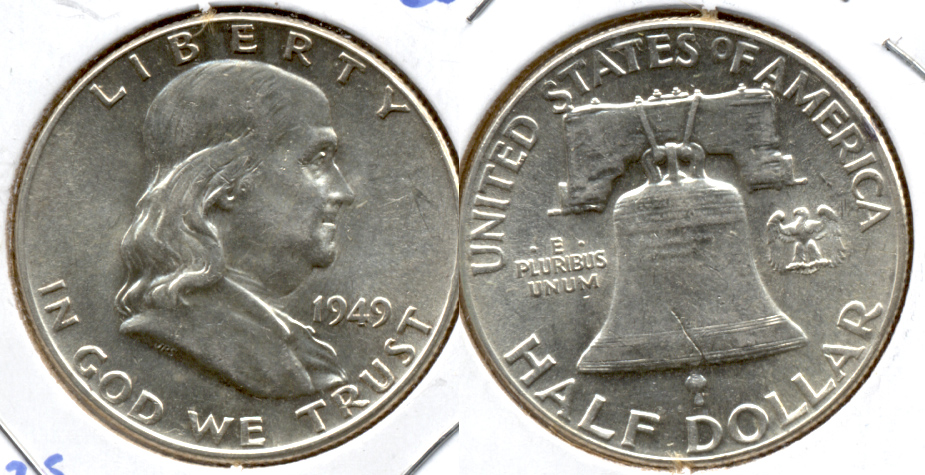 1949 Franklin Half Dollar AU-55 af