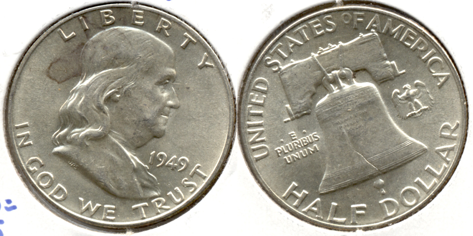 1949 Franklin Half Dollar AU-55 aj