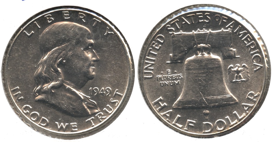 1949 Franklin Half Dollar AU-55 #ak