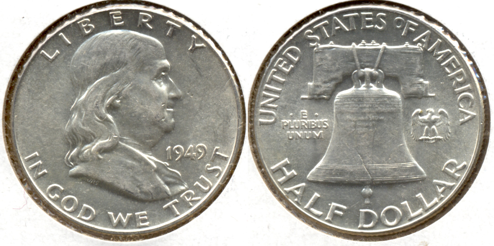 1949 Franklin Half Dollar AU-55 d