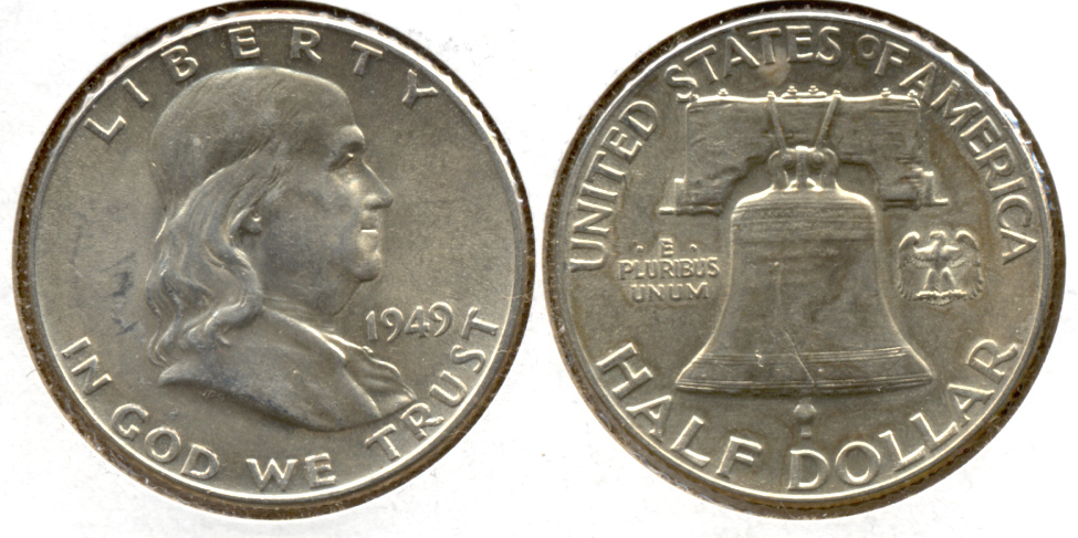 1949 Franklin Half Dollar AU-55 g