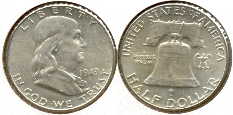 1949 Franklin Half Dollar AU-55 h
