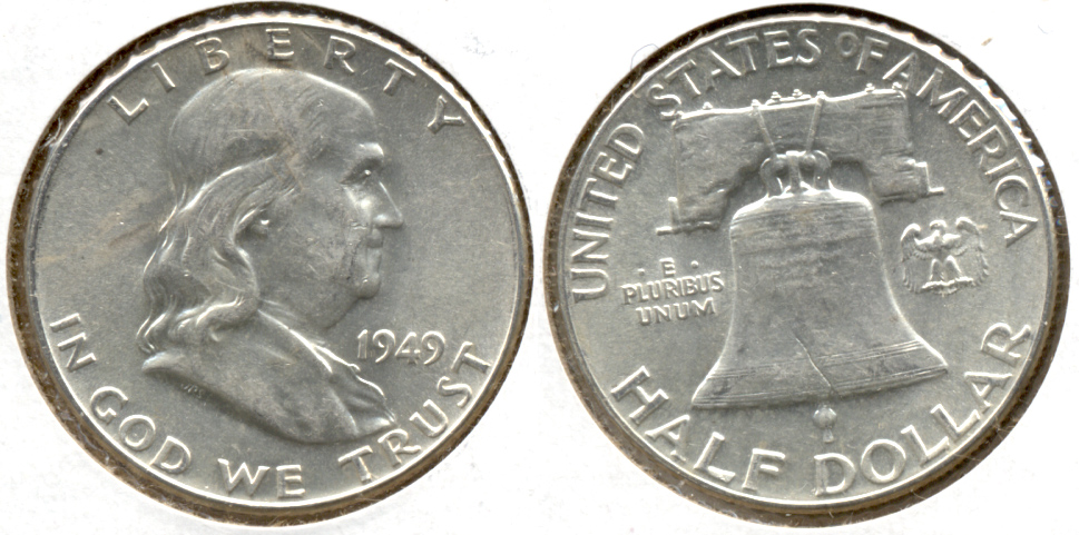1949 Franklin Half Dollar AU-55 m