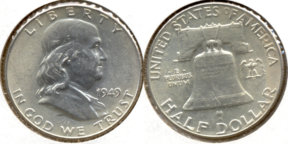 1949 Franklin Half Dollar AU-55 n