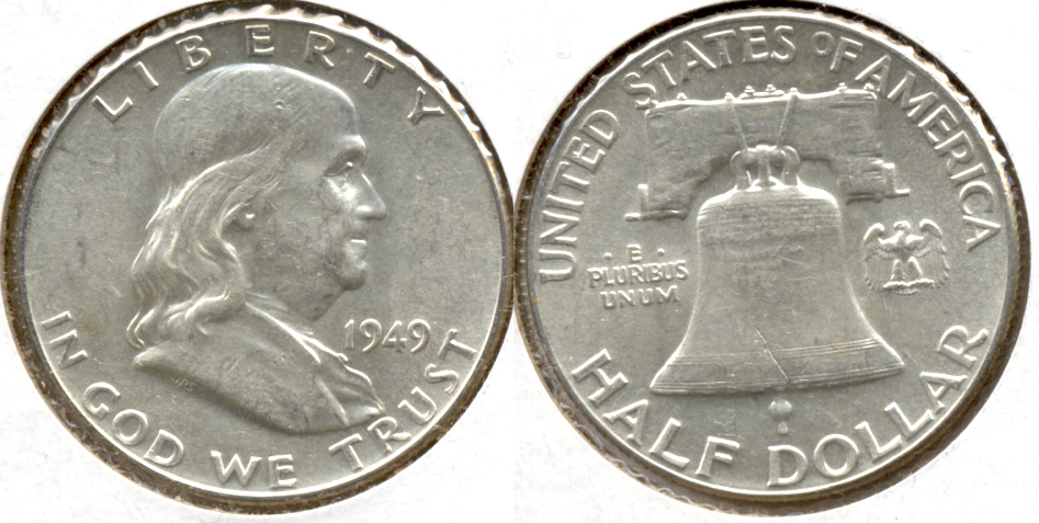 1949 Franklin Half Dollar AU-55 p