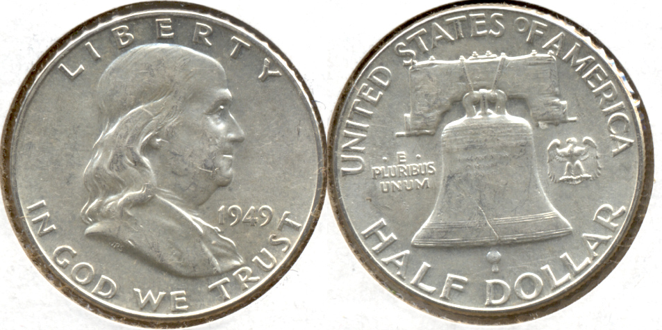 1949 Franklin Half Dollar AU-55 x