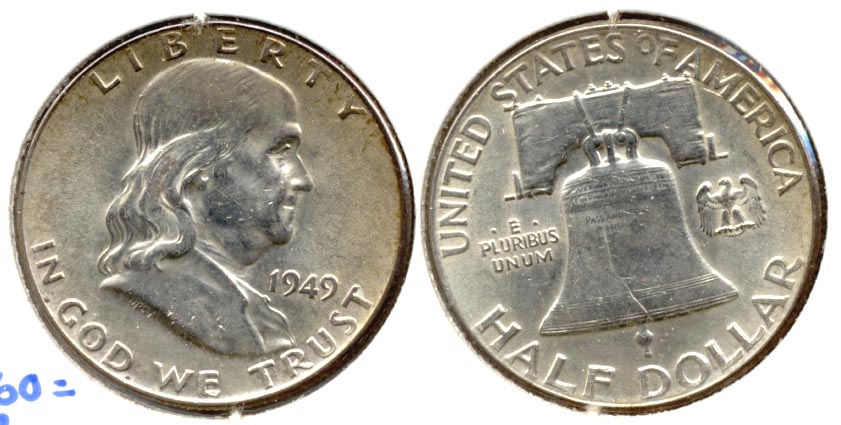 1949 Franklin Half Dollar MS-60 c