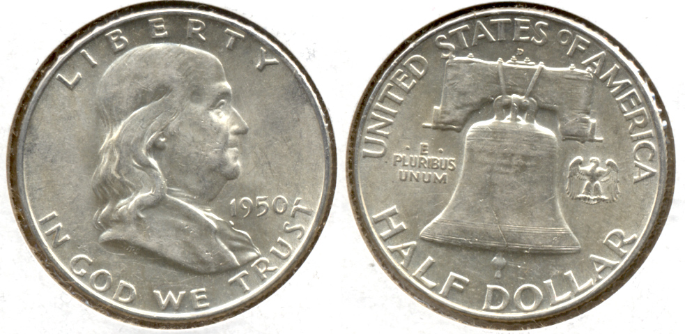 1950-D Franklin Half Dollar AU-50