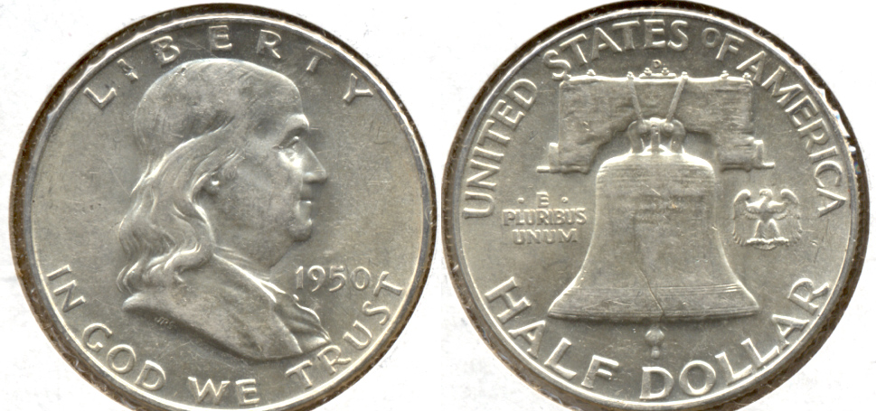 1950-D Franklin Half Dollar AU-50 a