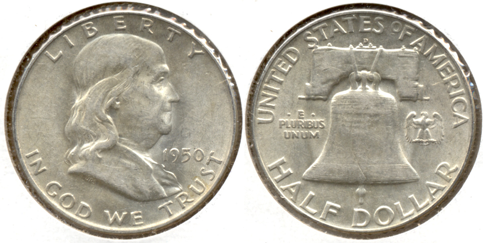 1950-D Franklin Half Dollar AU-50 j