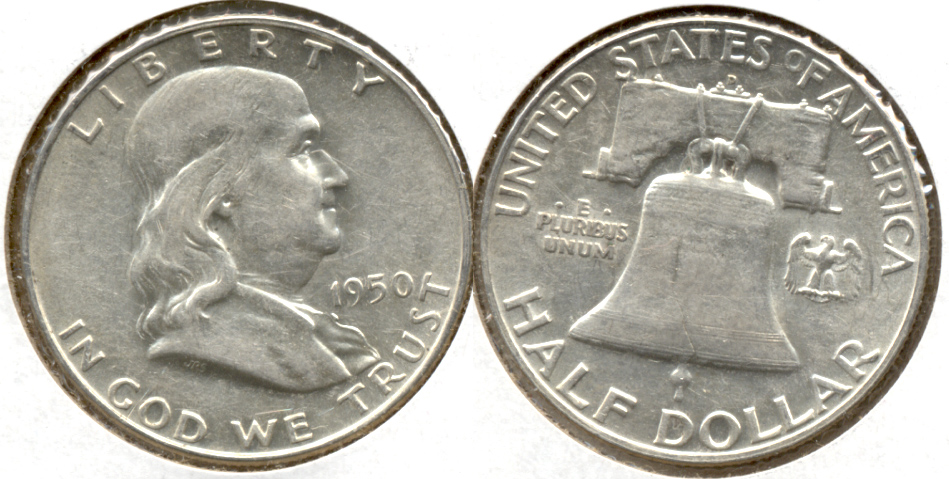 1950-D Franklin Half Dollar AU-50 o