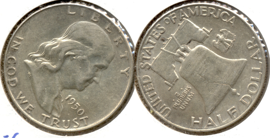 1950-D Franklin Half Dollar AU-50 w