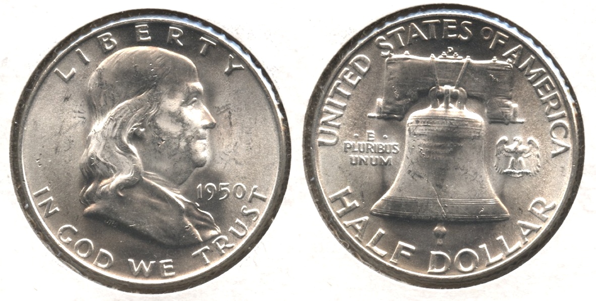 1950-D Franklin Half Dollar MS-60 #e