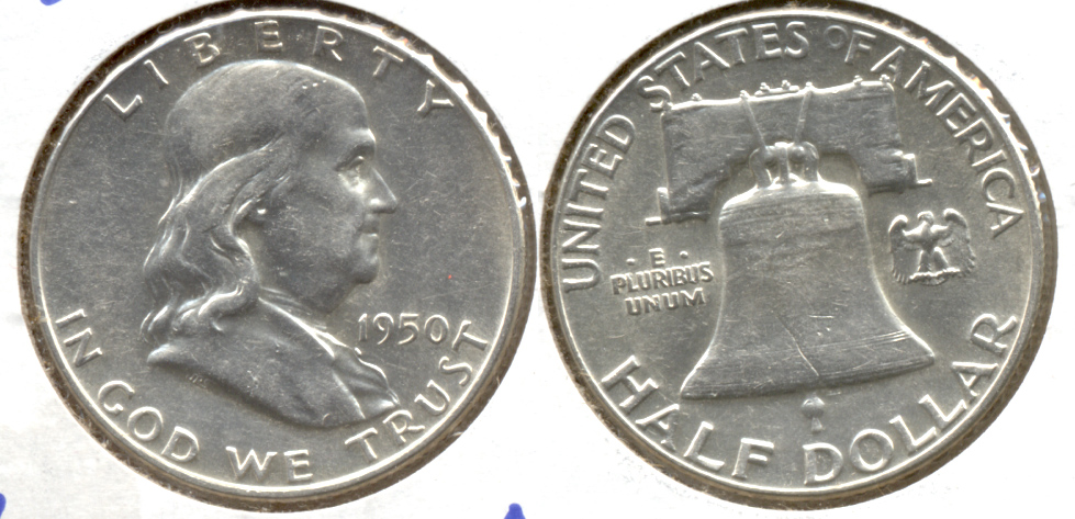 1950 Franklin Half Dollar AU-50