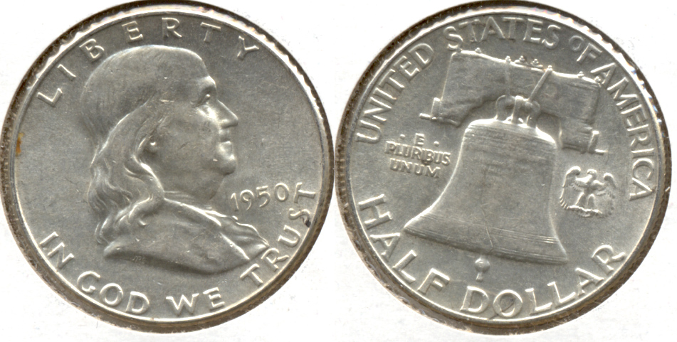 1950 Franklin Half Dollar AU-50 ab