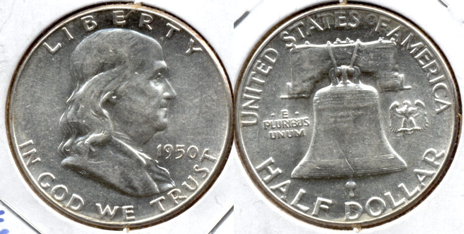1950 Franklin Half Dollar AU-50 ac