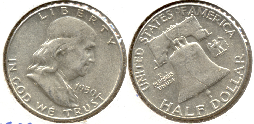 1950 Franklin Half Dollar AU-50 c