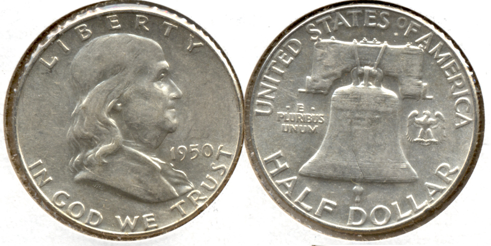 1950 Franklin Half Dollar AU-50 j