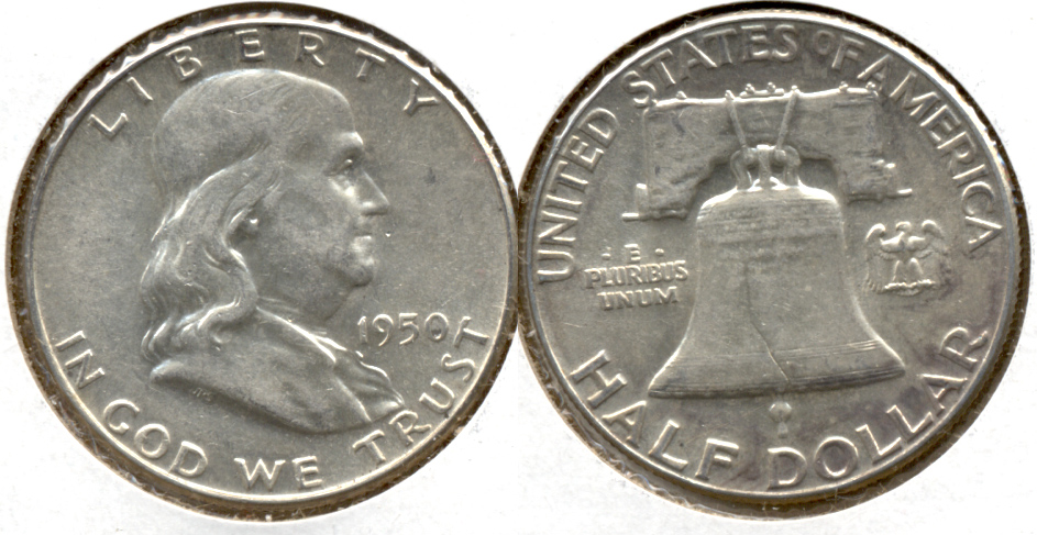 1950 Franklin Half Dollar AU-50 l