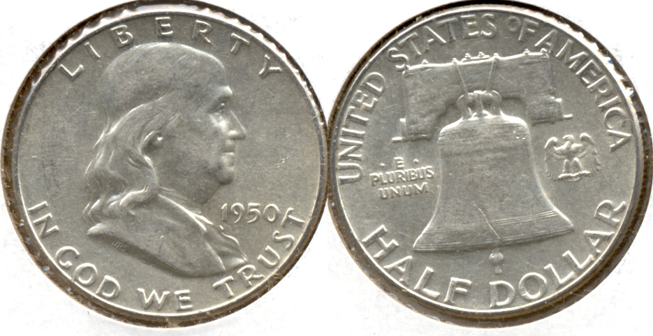 1950 Franklin Half Dollar AU-50 n