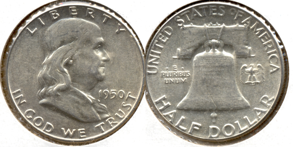 1950 Franklin Half Dollar AU-50 q