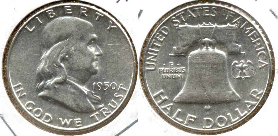 1950 Franklin Half Dollar AU-50 r