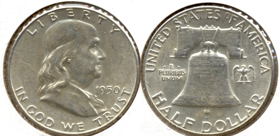 1950 Franklin Half Dollar AU-55 k