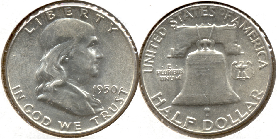 1950 Franklin Half Dollar AU-55 n