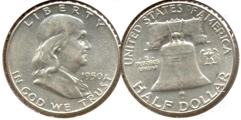 1950 Franklin Half Dollar AU-55 q