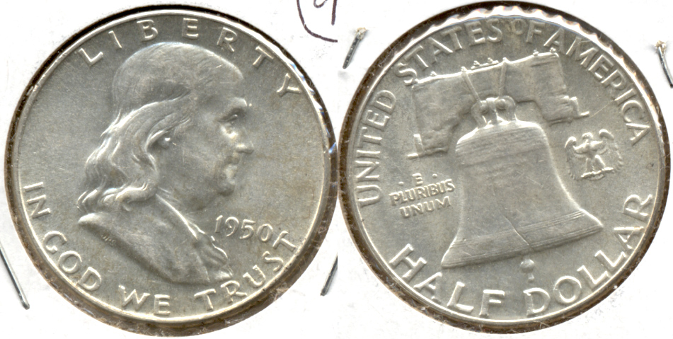 1950 Franklin Half Dollar AU-55 x