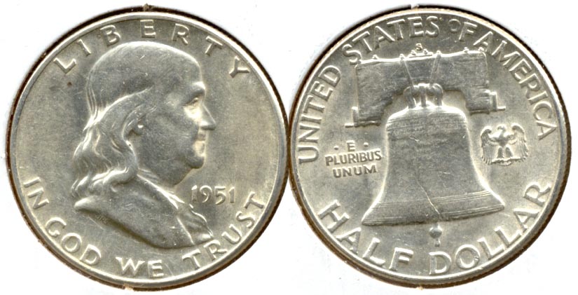 1951-S Franklin Half Dollar AU-50 i