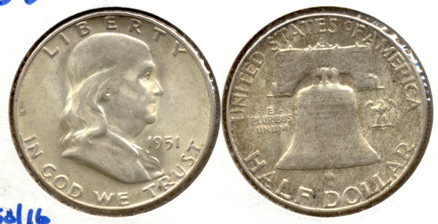 1951-S Franklin Half Dollar AU-55 i