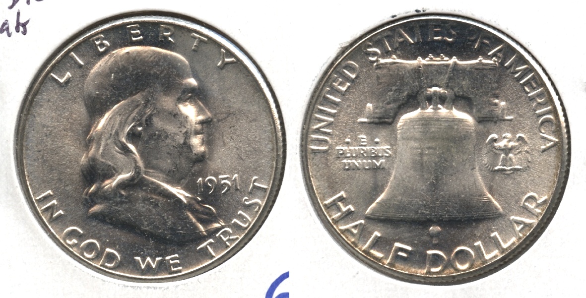 1951 Franklin Half Dollar MS-64
