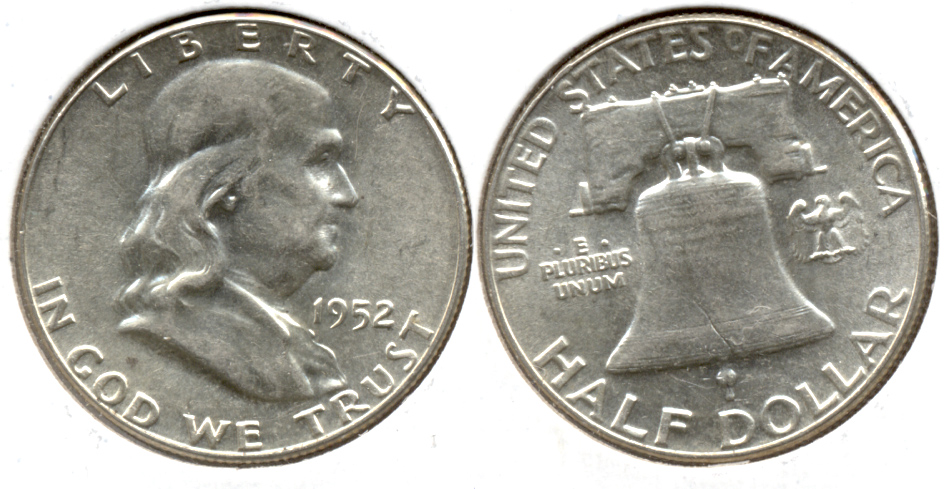 1952 Franklin Half Dollar AU-50 c