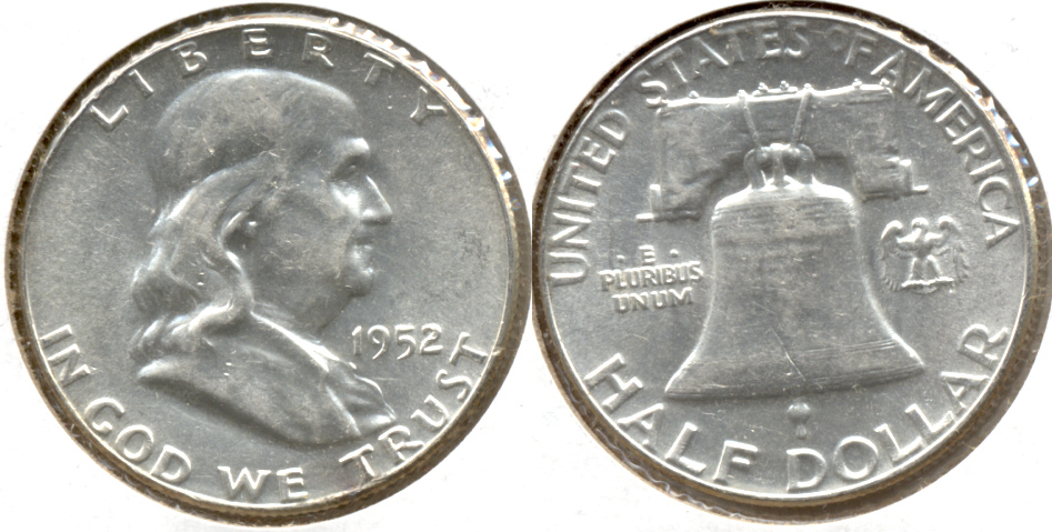 1952 Franklin Half Dollar AU-50 d