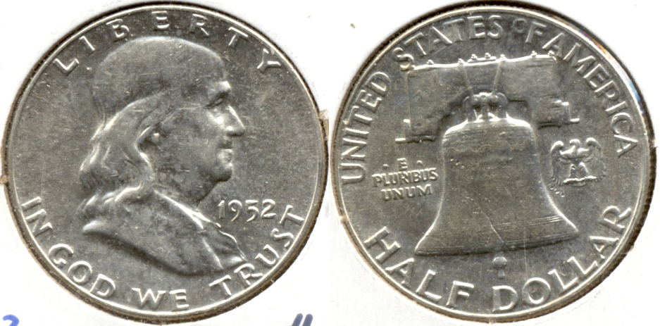 1952 Franklin Half Dollar AU-50 f
