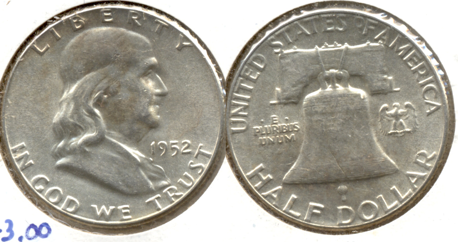1952 Franklin Half Dollar AU-50 m