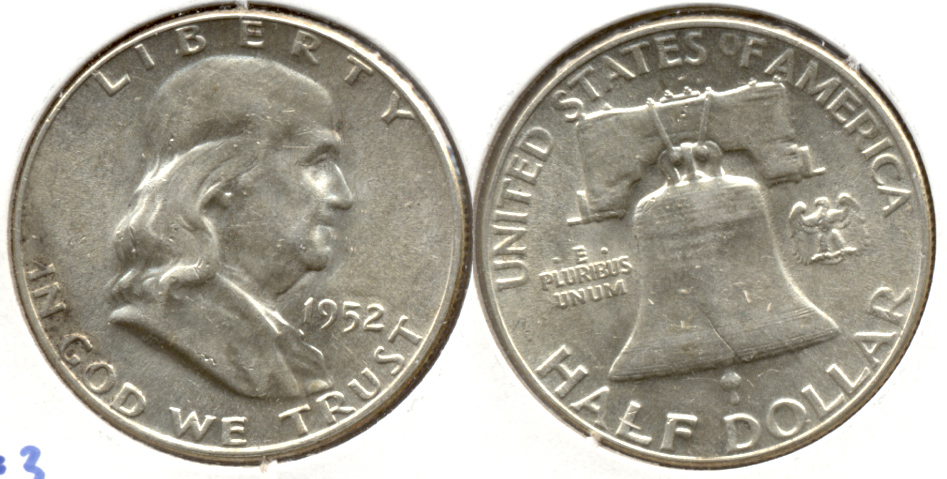 1952 Franklin Half Dollar AU-50 r
