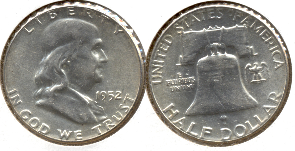 1952 Franklin Half Dollar AU-50 w
