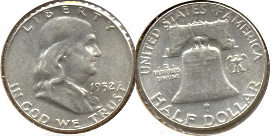 1952 Franklin Half Dollar AU-55 b