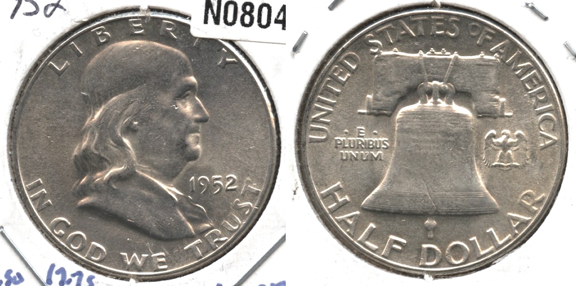 1952 Franklin Half Dollar AU-55 #o