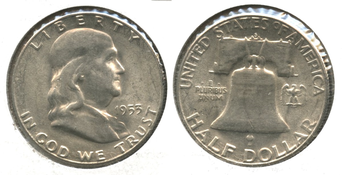 1953-S Franklin Half Dollar AU-55 #d