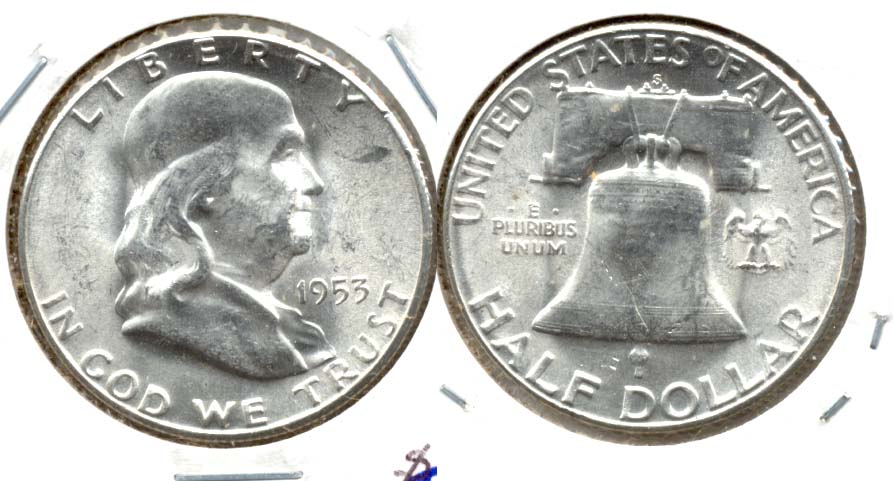 1953-S Franklin Half Dollar MS-60 c