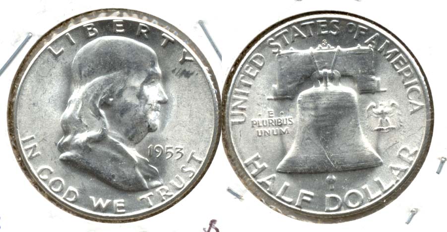 1953-S Franklin Half Dollar MS-60 f